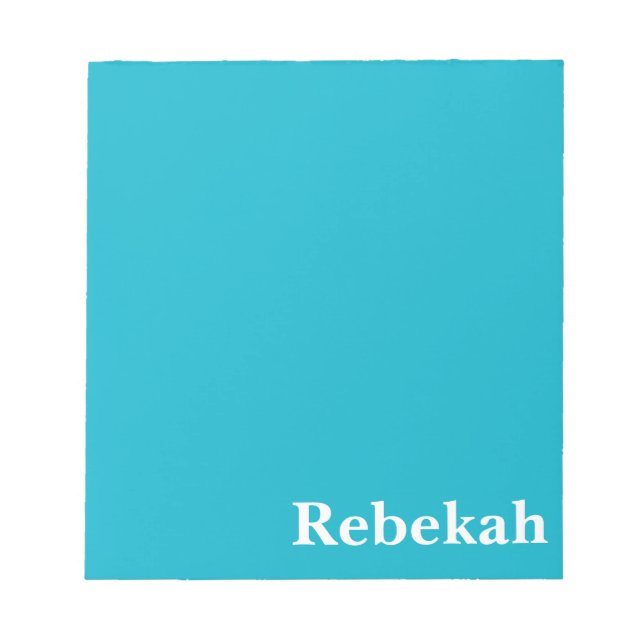 Bloc-note Bleu des Caraïbes personnalisable (Devant)