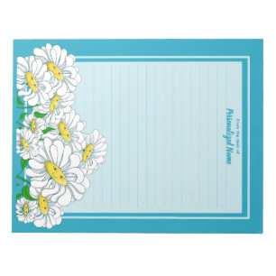 Bloc-note Bleu des marguerites joyeuses - Ligne Bleue