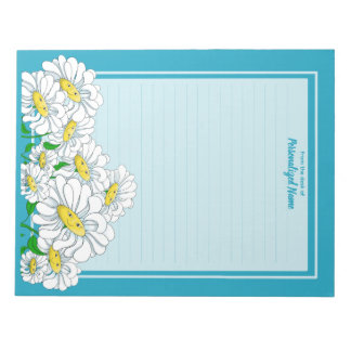 Bloc-note Bleu des marguerites joyeuses - Ligne Bleue