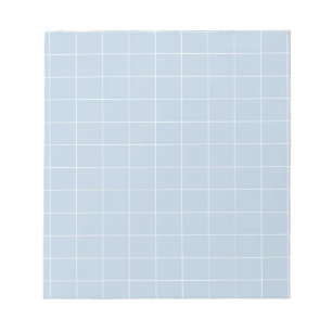 Bloc-note Bleu En vichy À damiers classique papeterie élégan