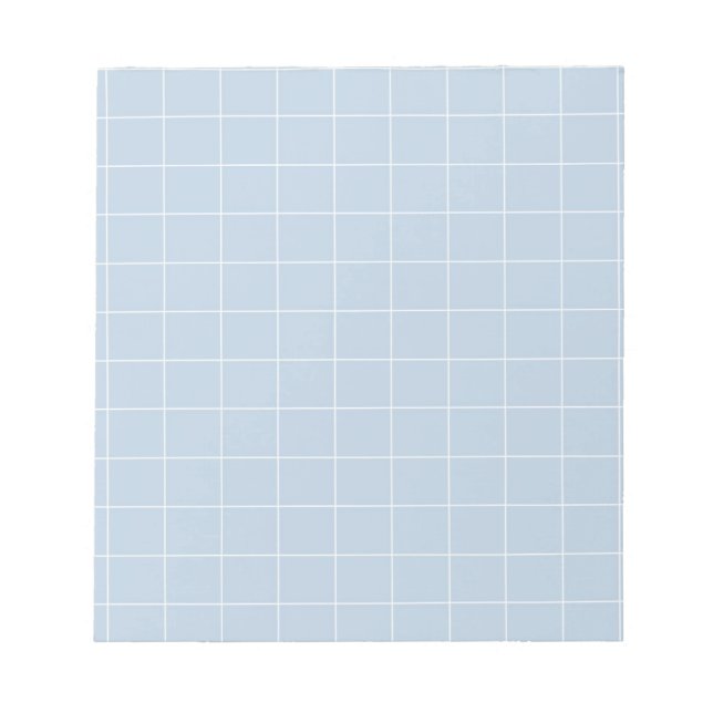 Bloc-note Bleu En vichy À damiers classique papeterie élégan (Devant)