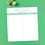 Bloc-note Bleu et blanc de menthe simple Tally<br><div class="desc">Jetez une feuille sur chaque table pour la personne qui tient le compte de la partition et rationalisez votre jeu Bunco avec ceux-ci prêts à aller et facile d'utilisation déchirer des feuilles de tallage avec deux colonnes vierges et des accents d'aqua à la menthe fraîche.</div>