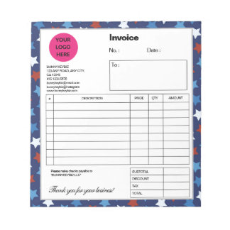 Bloc-note Bleu foncé Rouge Star Entreprise Business Shop Fac