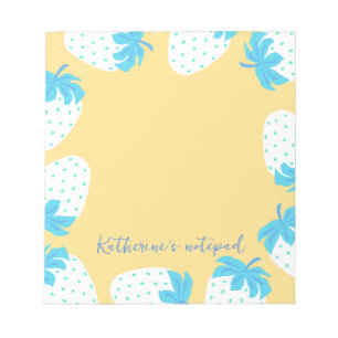 Bloc-note Bleu fraise jaune