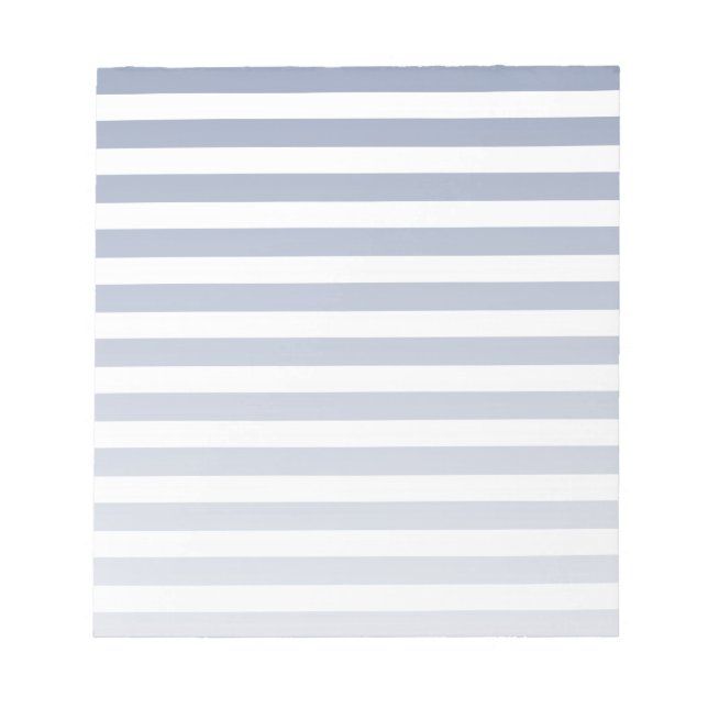 Bloc-note Bleu gris et blanc rayures de bonbons (Devant)