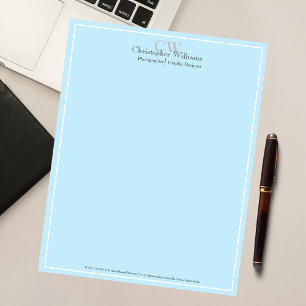 Bloc-note Bleu Minimaliste Professionnel