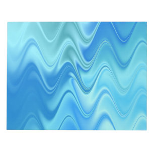 Bloc-note Bleu Ondulé Abstrait