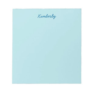 Bloc-note Bleu Poudre Uni