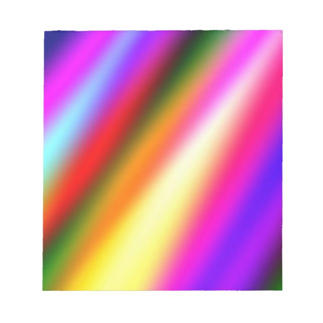 Bloc-note Bleu rose ombre couleur d'eau abstrait pastel arc- (Devant)