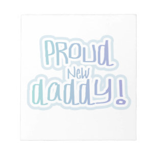 Bloc-note Bleu Texte Fier Nouveau Daddy Cadeaux