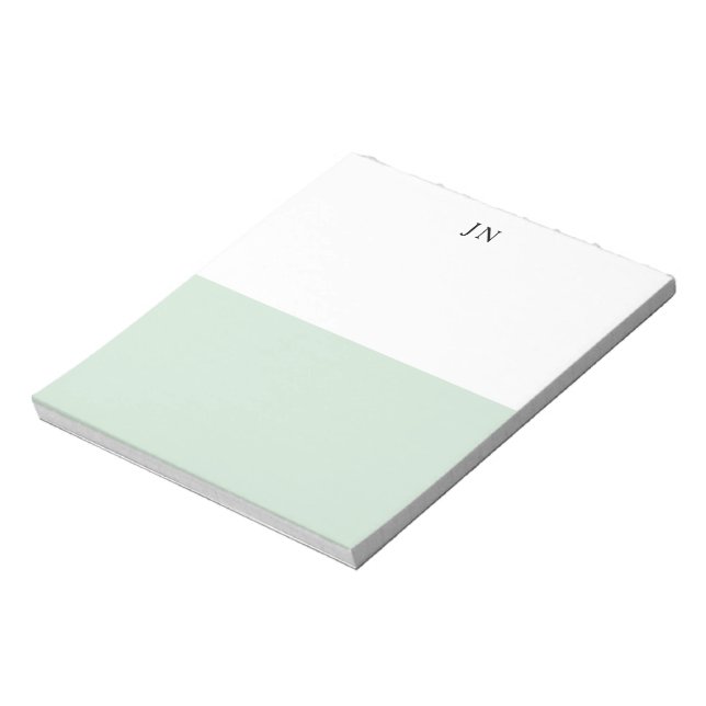 Bloc-note Bloc de couleur pastel vert et blanc pour faire de (Tourné)