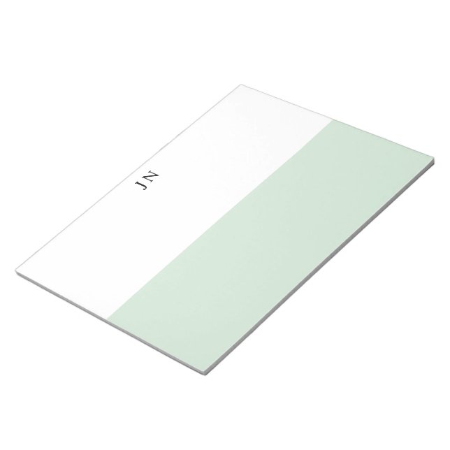 Bloc-note Bloc de couleur pastel vert et blanc pour faire de (Incliné)