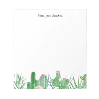 Bloc-note Bloc De Notas Notepad cactus en aquarelle