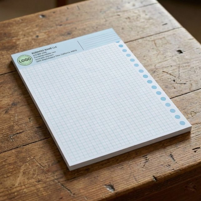Bloc-note Bloc de papier graphique personnalisé avec logo (g (promotional gridded paper with company logo)