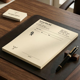 Bloc-note Bloc de prescription médicale RX personnalisable e