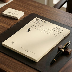 Bloc-note Bloc de prescription médicale RX personnalisable e