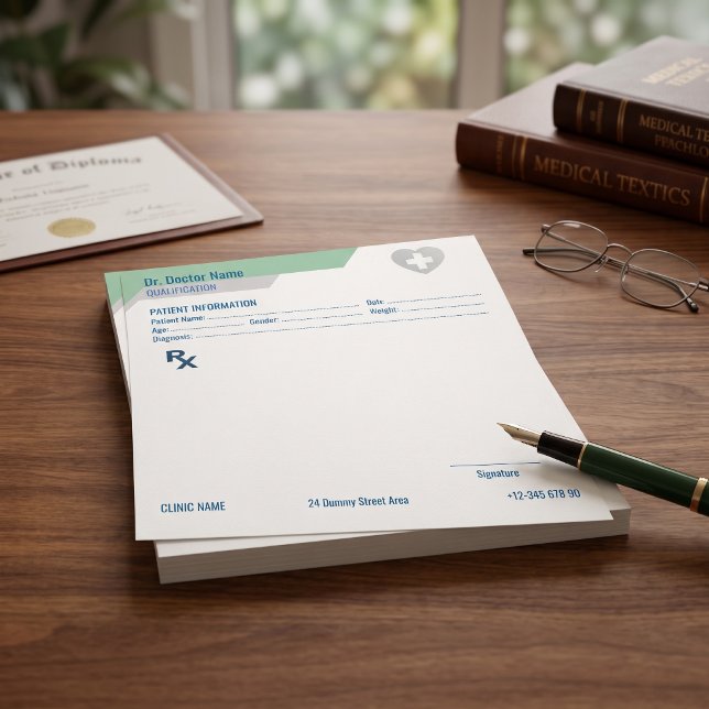 Bloc-note Bloc de prescription RX personnalisable pour les m (Custom RX Pad for Doctors Editable Prescription
)