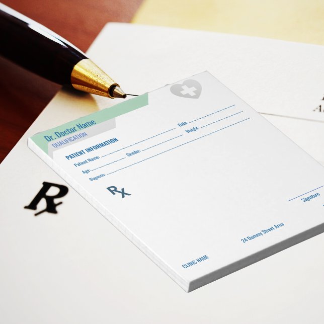 Bloc-note Bloc de prescription RX personnalisable pour les m (Customizable RX Pad for Doctors - Prescription Pad Notepads)