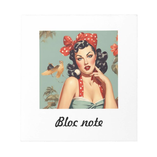 Bloc-note bloc note pin up (Devant)