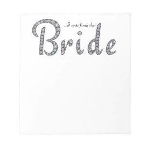 Bloc-note Bloc - notes bling de jeune mariée