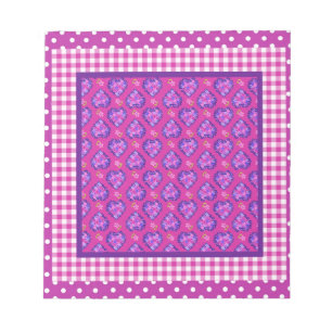 Bloc-note Bloc-notes, Coeurs et Fleurs, Chèques et Pointe Po