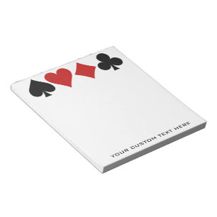 Bloc-note Bloc - notes de coutume de joueur de carte