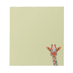 Bloc-note Bloc - notes jetant un coup d'oeil ambre de girafe