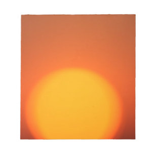 Bloc-note Bloc - notes orange de coucher du soleil