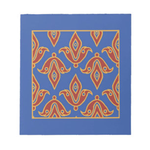 Bloc-note Bloc-notes, Rouge, Bleu, Motif Gold Fleur de Lys