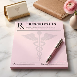 Bloc-note Bloc RX ordonnance modifiable Caducée de docteur
