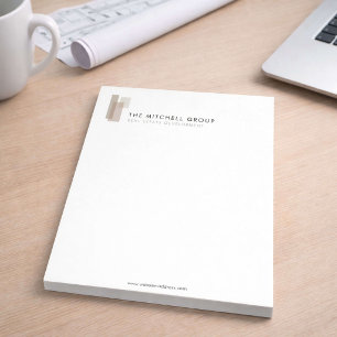 Bloc-note Blocs Architecturaux Modernes Logo Minimaliste