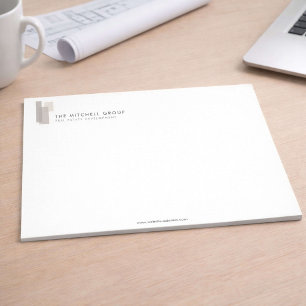 Bloc-note Blocs Architecturaux Modernes Logo Minimaliste Gra