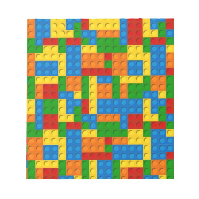 Bloc-note blocs en plastique coloré (Devant)