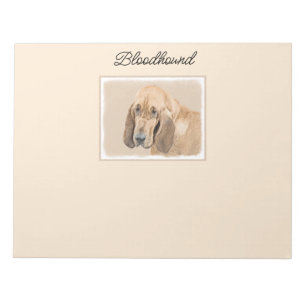 Bloc-note Bloodhound Peinture - Joli chien d'origine art