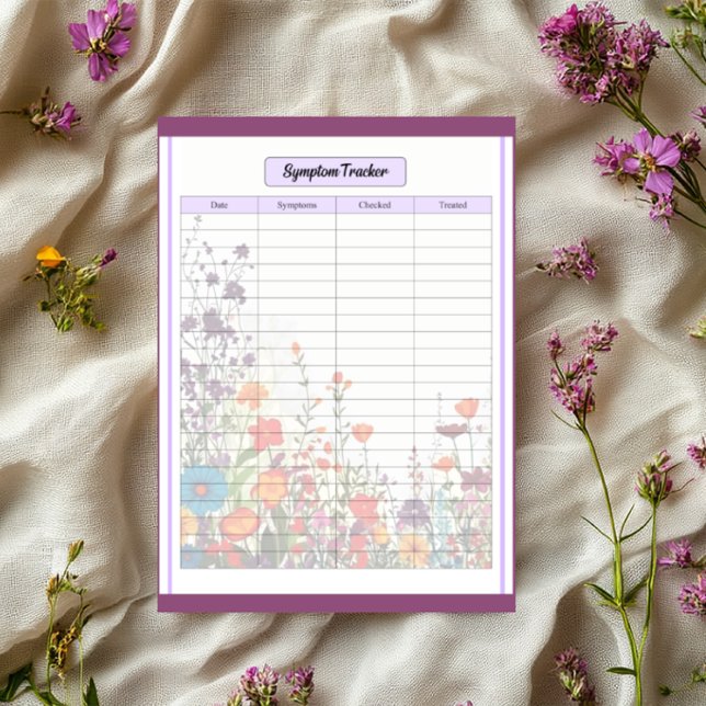 Bloc-note Blooming Purple Garden_ Compteur de Pas (Créateur téléchargé)