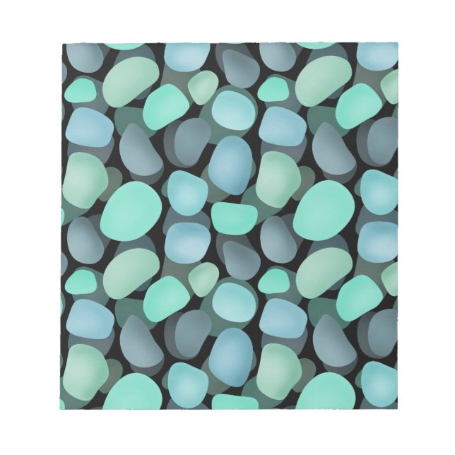 Bloc-note Blue and green sea pebbles (Devant)
