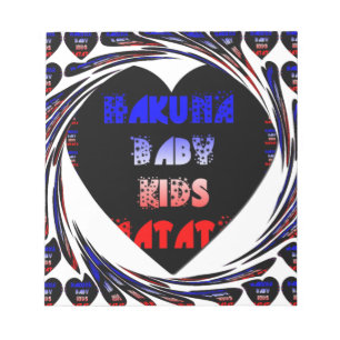 Bloc-note Blue Black Hakuna Matata Bébé Enfants Design.png
