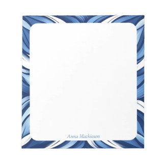 Bloc-note Blue Bliss Organic Floral Personalized Desk