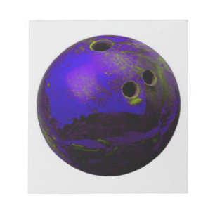 Bloc-note Blue Bowling Ball Personnaliser It