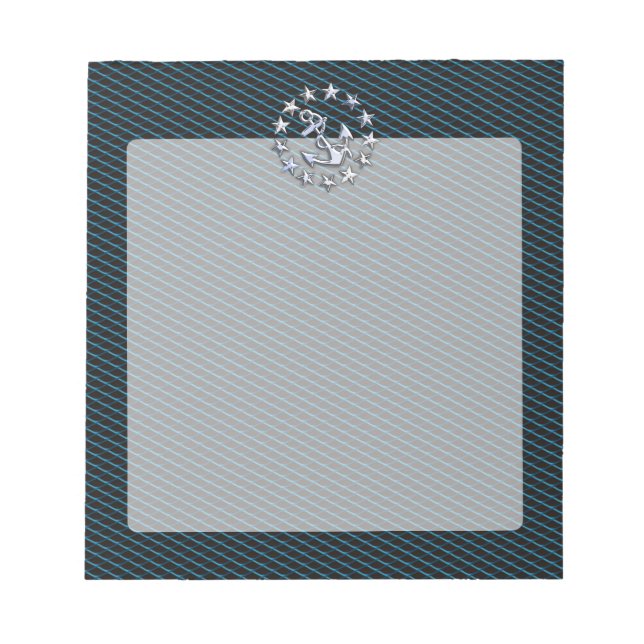 Bloc-note Blue Chrome Comme Yacht Drapeau Automotive Grille (Devant)