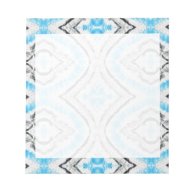 Bloc-note Blue Eye Shibori Tie Dye Motif rustique (Devant)