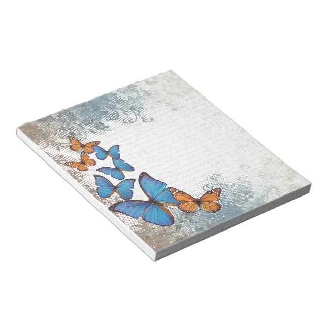 Bloc-note Blue floral (Incliné)
