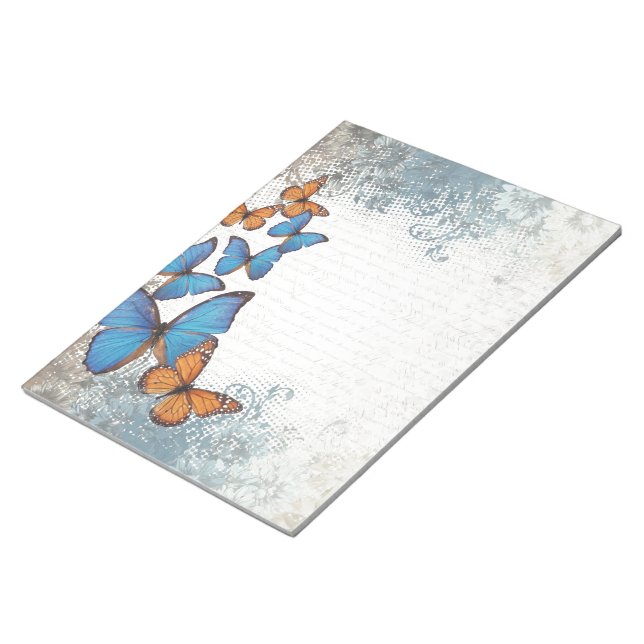 Bloc-note Blue floral (Incliné)