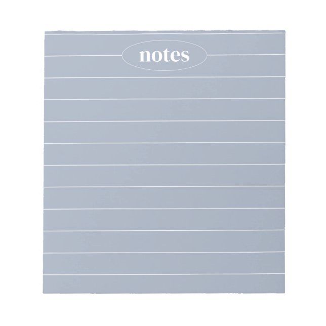 Bloc-note Blue Grey Notes Élégance et modernité (Devant)