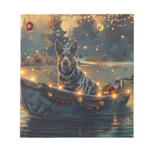 Bloc-note Blue Heeler Noël Festive Voyage