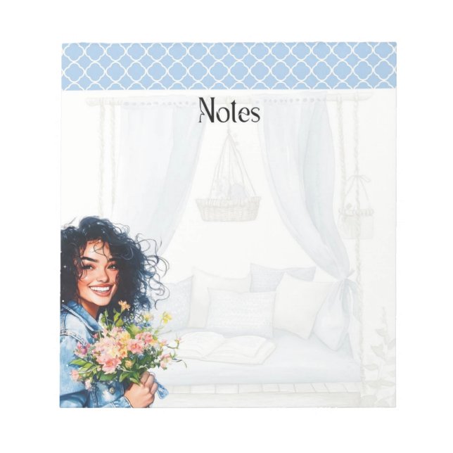 Bloc-note Blue Hour Blooms : Collection Notes Soft & Serene (Devant)
