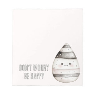 Bloc-note Blush Blanc Noir Heureux Souriant Bonbon De Maïs
