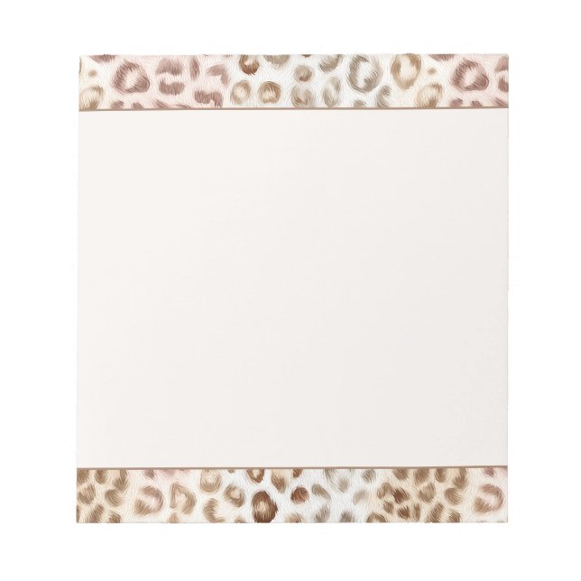 Bloc-note Blush Chic Ivoire Léopard   (Devant)