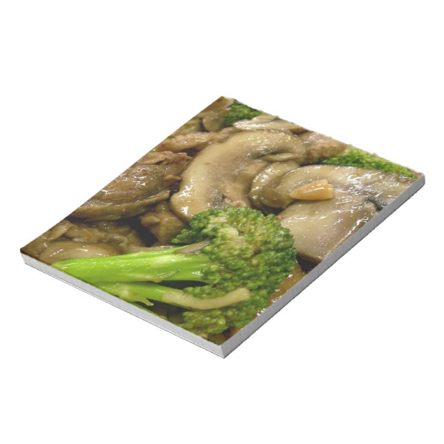 Bloc-note Boeuf, brocoli et champignons remuer la frite (Tourné)