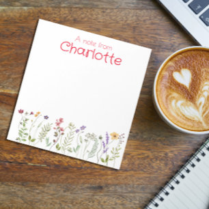 Bloc-note Boho Country fleur sauvage vintage aquarelle